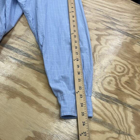 Vintage Ralph Lauren Yarmouth Shirt 17.5 36/37 Lightweight Blue Plaid Career - Picture 11 of 11